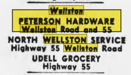 Wellston Hardware (Petersons Hardware) - Apr 7 1954 Ad (newer photo)